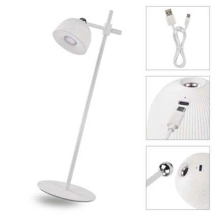 LED Dimmable επαναφορτιζόμενο επιτραπέζιο φωτιστικό	 μαγνητικό 4σε1 LED/4,2W/3,7V 4000K 1200mAh λευκό