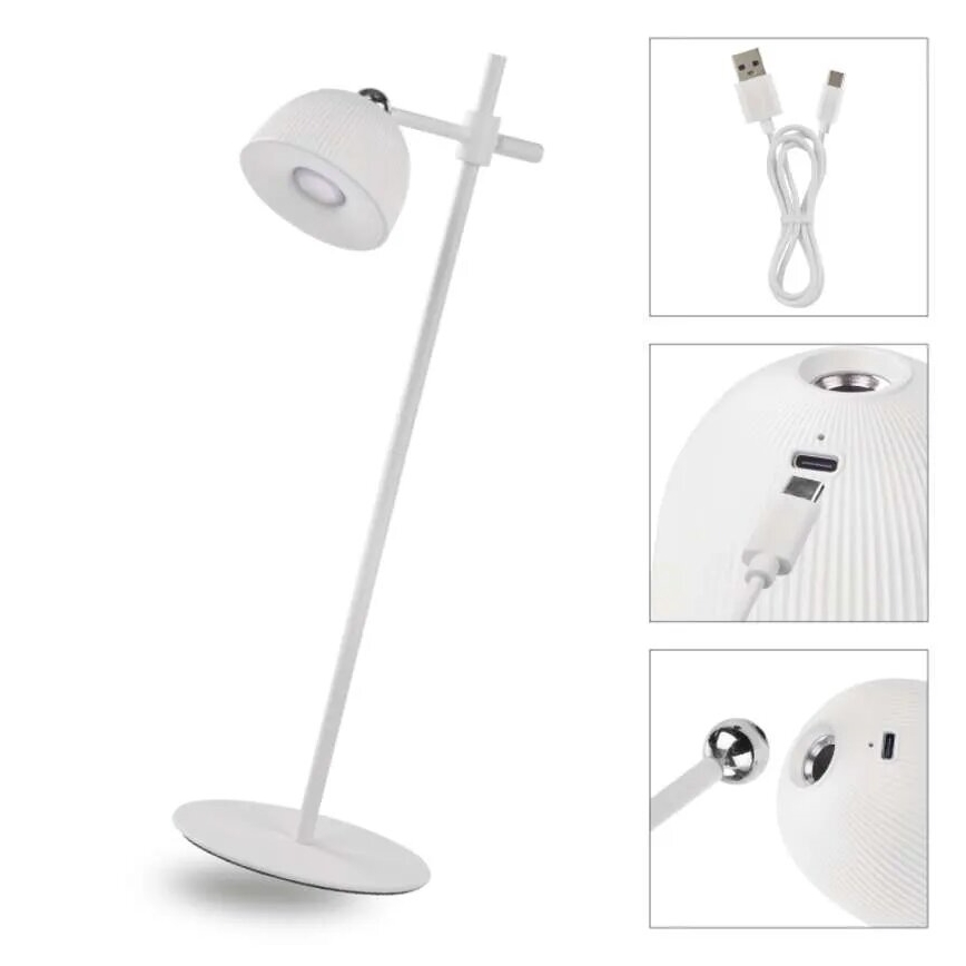 LED Dimmable επαναφορτιζόμενο επιτραπέζιο φωτιστικό	 μαγνητικό 4σε1 LED/4,2W/3,7V 4000K 1200mAh λευκό