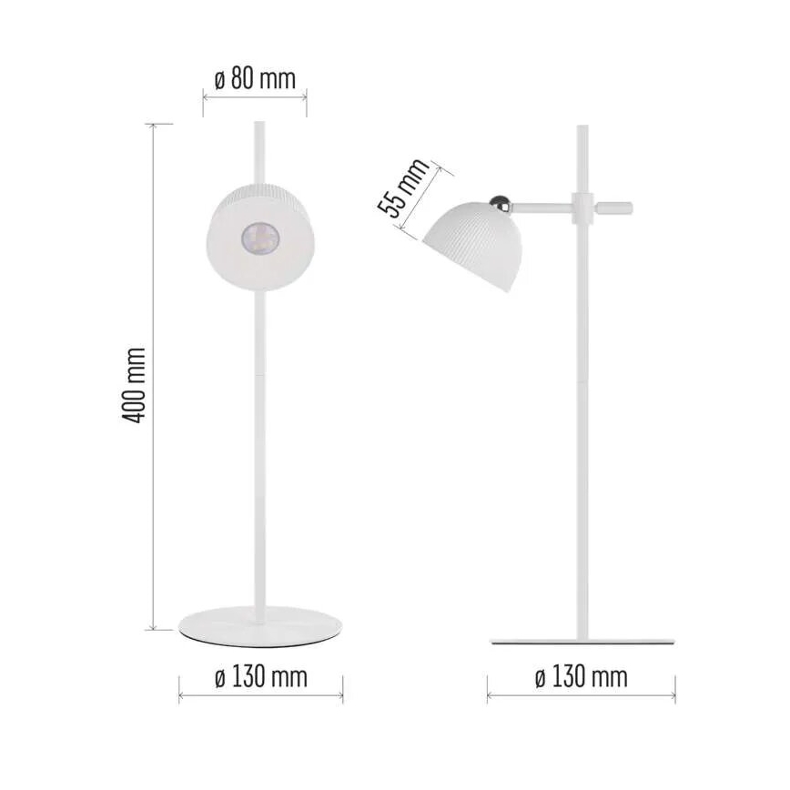 LED Dimmable επαναφορτιζόμενο επιτραπέζιο φωτιστικό	 μαγνητικό 4σε1 LED/4,2W/3,7V 4000K 1200mAh λευκό