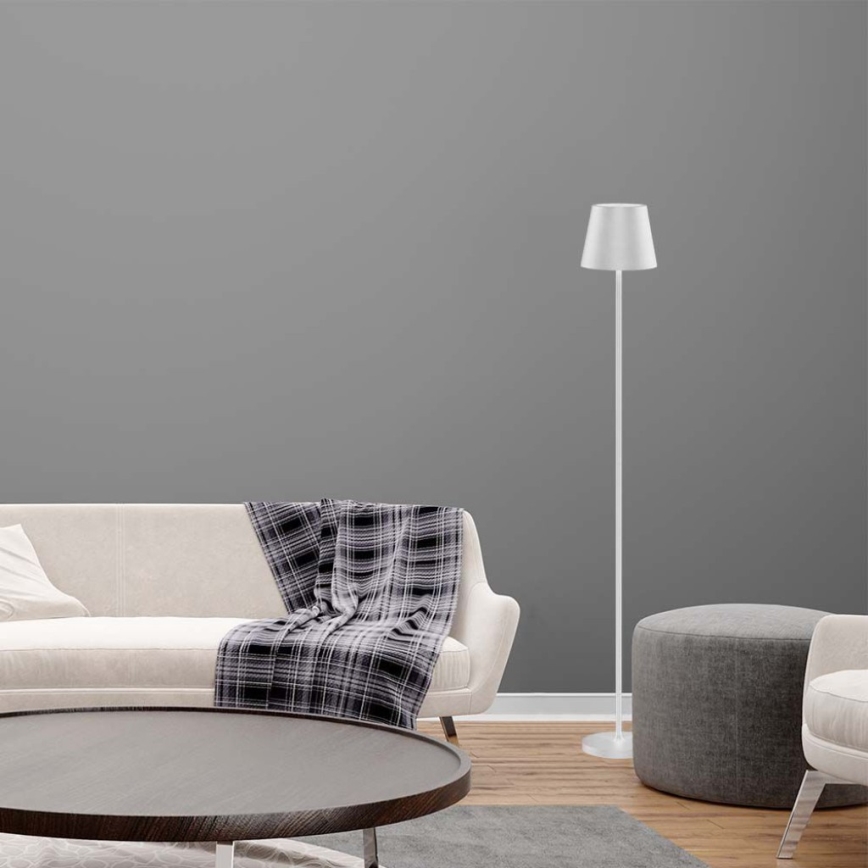 LED Dimmable επαναφορτιζόμενο φωτιστικό δαπέδου 3σε1 LED/4W/5V 4400 mAh 3000K IP54 λευκό
