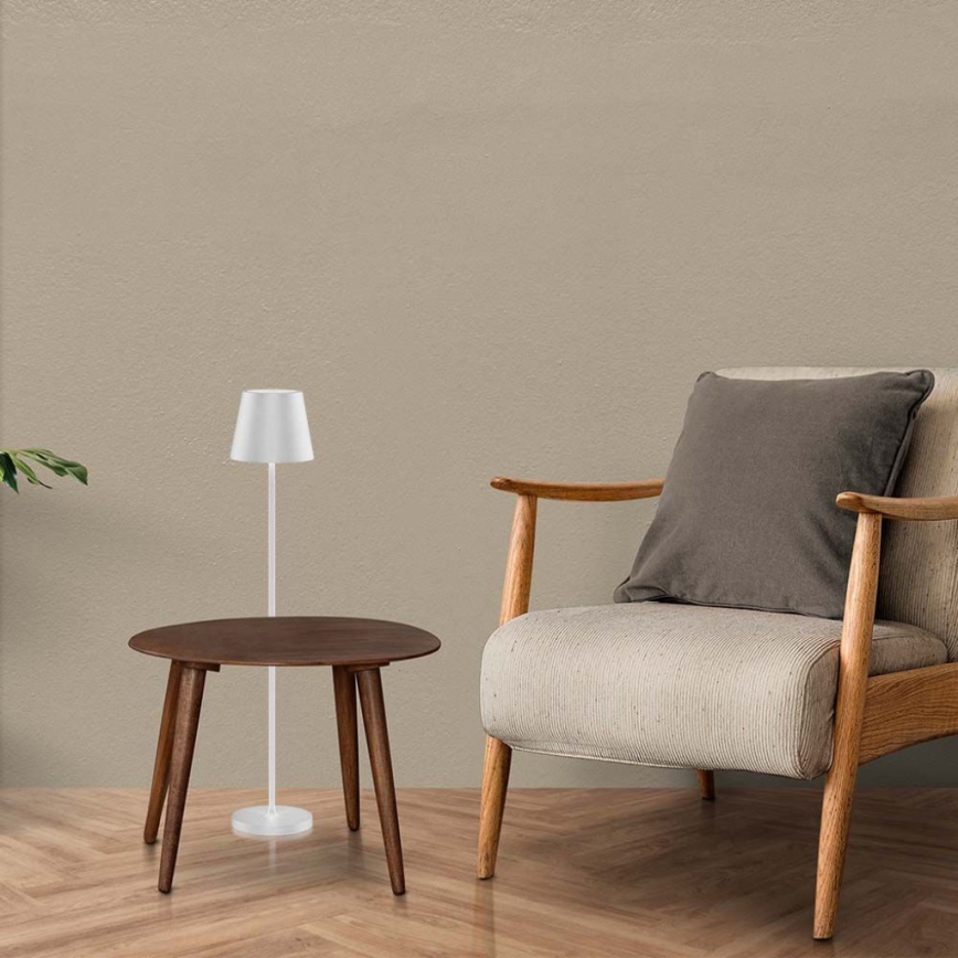 LED Dimmable επαναφορτιζόμενο φωτιστικό δαπέδου 3σε1 LED/4W/5V 4400 mAh 3000K IP54 λευκό