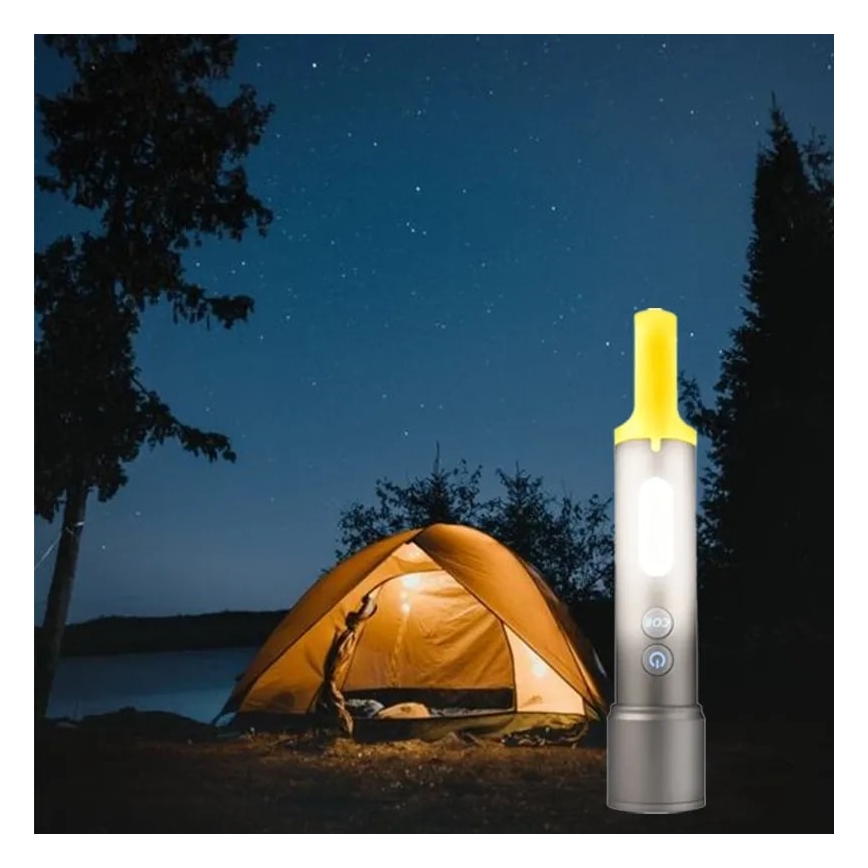 LED Dimmable επαναφορτιζόμενος φακός LED/10W/5V IPX4 1200 mAh 650 lm