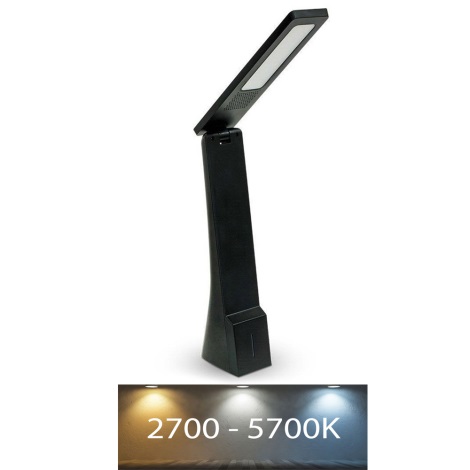 LED Dimmable επιτραπέζια λάμπα USB LED/4W/5V 1200 mAh 2700K-5700K μαύρο