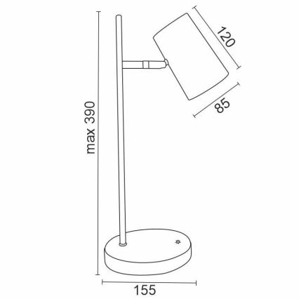 LED Dimmable επιτραπέζια λάμπα αφής ALICE LED/5W/230V λευκό