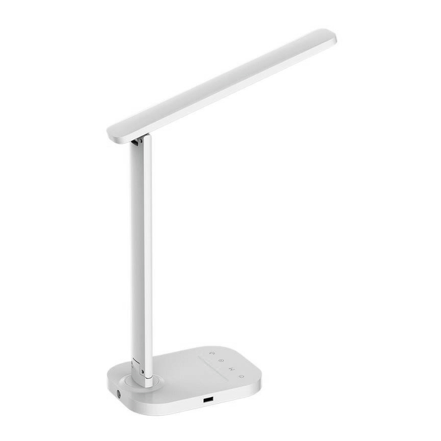 LED Dimmable επιτραπέζια λάμπα αφής με υποδοχή USB KIARA LED/7W/230V λευκό