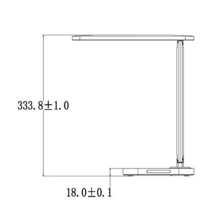 LED Dimmable επιτραπέζια λάμπα αφής με υποδοχή USB KIARA LED/7W/230V λευκό