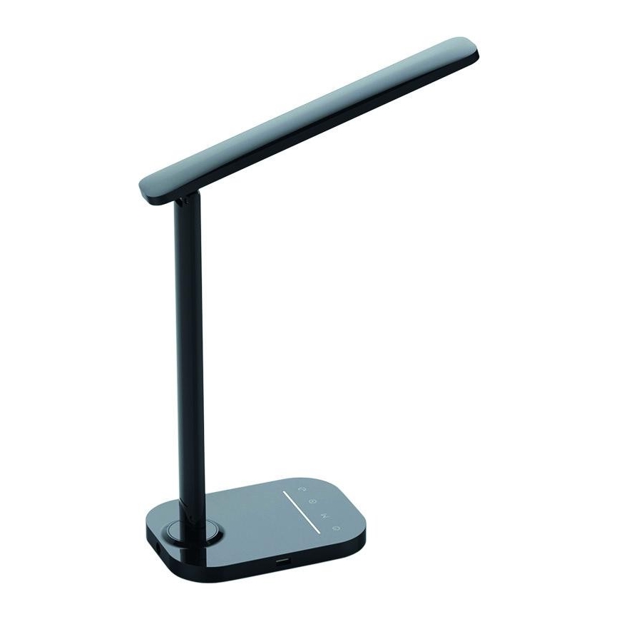 LED Dimmable επιτραπέζια λάμπα αφής με υποδοχή USB KIARA LED/7W/230V μαύρο