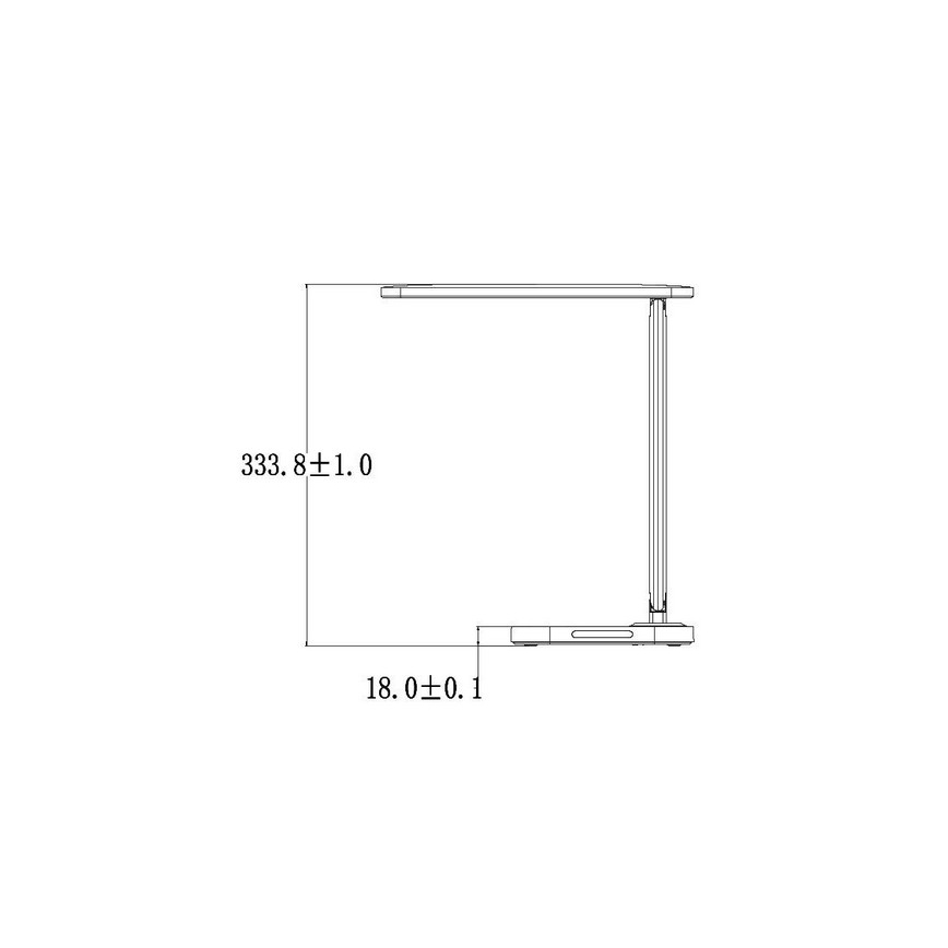 LED Dimmable επιτραπέζια λάμπα αφής με υποδοχή USB KIARA LED/7W/230V μαύρο