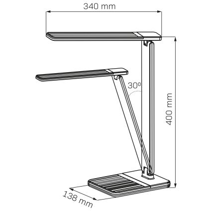 LED Dimmable επιτραπέζιο φωτιστικό αφής PRESTIGE LED/12W/230V 2700/4000K/6500K μαύρο