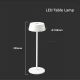 LED dimmable επιτραπέζιο φωτιστικό αφής εξωτερικού χώρου LED/2W/5V 4400 mAh IP54 λευκό