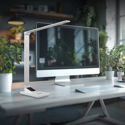 LED Dimmable επιτραπέζιο φωτιστικό με USB LED/7W/230V 3000K/4000K/5500K λευκό