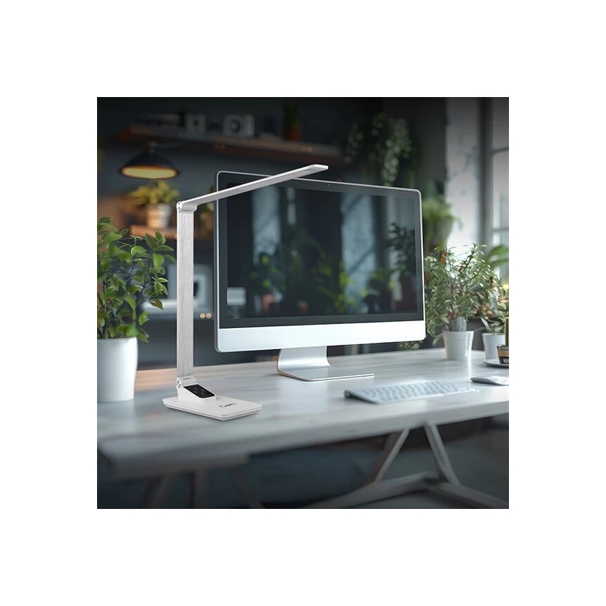 LED Dimmable επιτραπέζιο φωτιστικό με USB LED/7W/230V 3000K/4000K/5500K λευκό