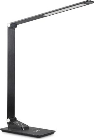 LED Dimmable επιτραπέζιο φωτιστικό με USB LED/7W/230V 3000K/4000K/5500K μαύρο