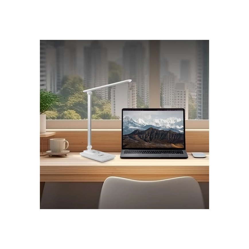LED Dimmable επιτραπέζιο φωτιστικό με USB LED/9W/230V 3000K/4000K/5500K λευκό