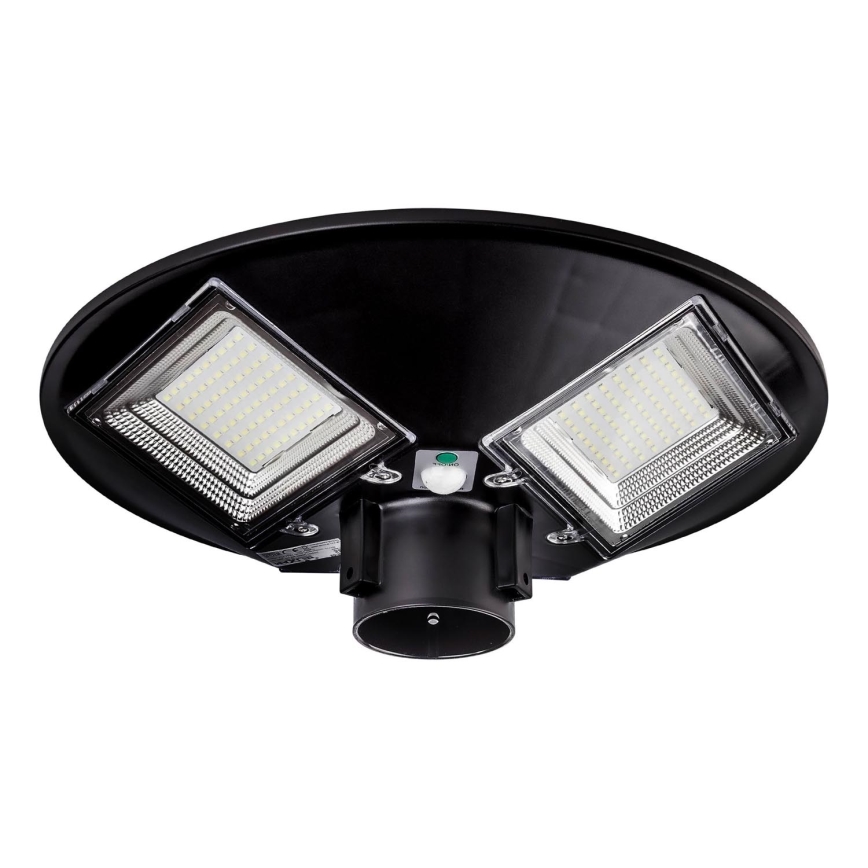 LED Dimmable ηλιακό φωτιστικό δρόμου με αισθητήρα LED/15W/6V 11000 mAh 6500K IP65 μαύρο + τηλεχειριστήριο