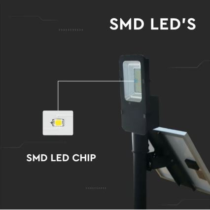LED Dimmable ηλιακός φωτισμός δρόμου LED/50W/6,4V 6000K IP65 + τηλεχειριστήριο