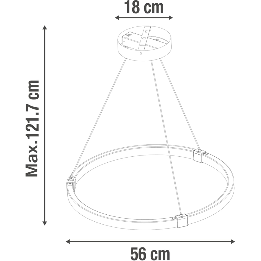 Led Dimmable κρεμαστό φωτιστικό οροφής CASSINI LED/33W/230V 2700-6500K + τηλεχειριστήριο