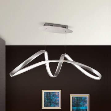 Led Dimmable κρεμαστό φωτιστικό οροφής CIRCUS LED/36W/230V ασημί
