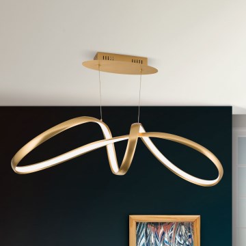 Led Dimmable κρεμαστό φωτιστικό οροφής CIRCUS LED/36W/230V χρυσό