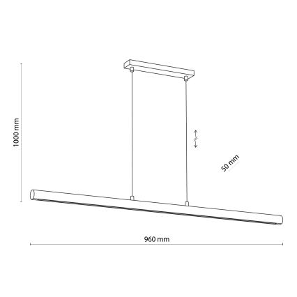 Led Dimmable κρεμαστό φωτιστικό οροφής GIACINTO LED/30W/230V