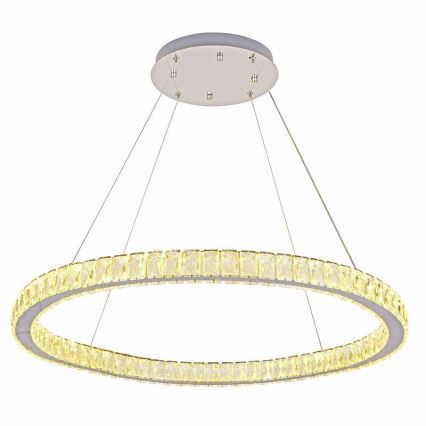 LED Dimming κρύσταλλο πολύφωτο on a string LED/100W/230V 3000-6500K ασήμι + τηλεχειριστήριο