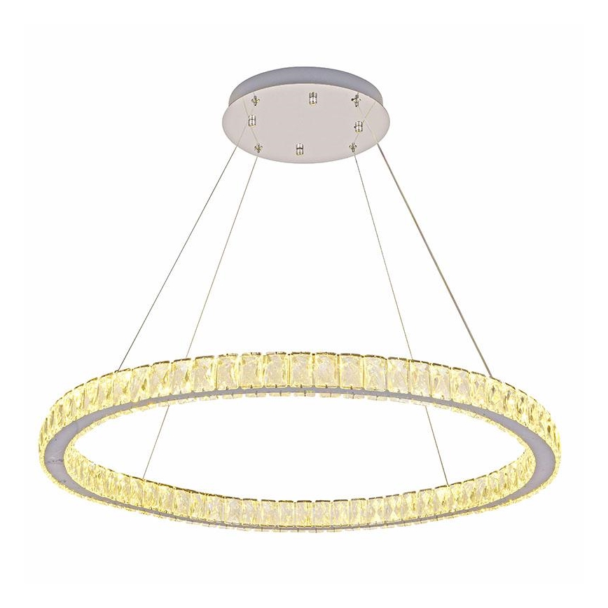 LED Dimming κρύσταλλο πολύφωτο on a string LED/100W/230V 3000-6500K ασήμι + τηλεχειριστήριο