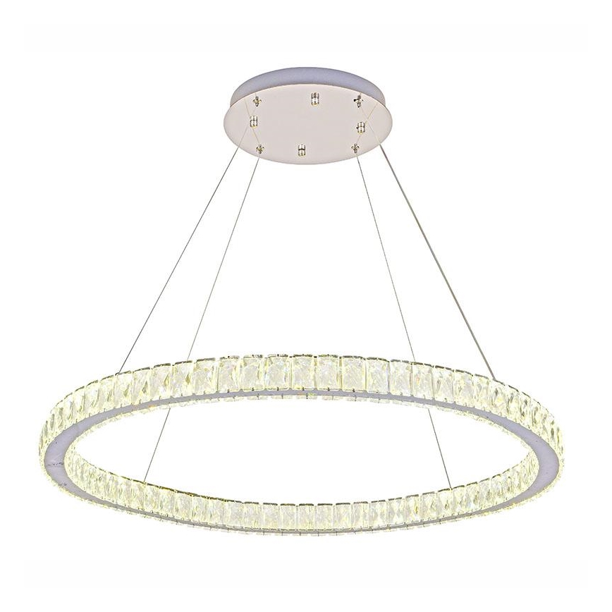 LED Dimming κρύσταλλο πολύφωτο on a string LED/100W/230V 3000-6500K ασήμι + τηλεχειριστήριο