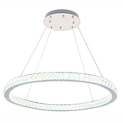 LED Dimming κρύσταλλο πολύφωτο on a string LED/100W/230V 3000-6500K ασήμι + τηλεχειριστήριο