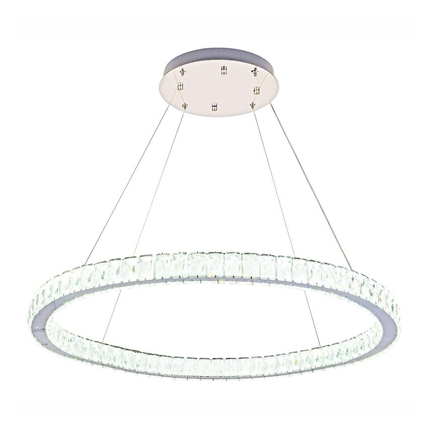 LED Dimming κρύσταλλο πολύφωτο on a string LED/100W/230V 3000-6500K ασήμι + τηλεχειριστήριο