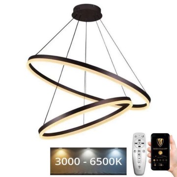 Led Dimmable κρεμαστό φωτιστικό οροφής LED/100W/230V 3000-6500K διάμετρος 80 cm + τηλεχειριστήριο