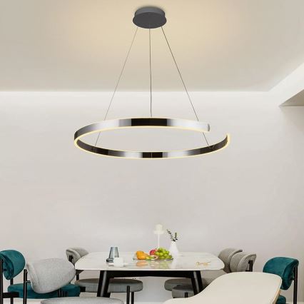 Led Dimmable κρεμαστό φωτιστικό οροφής LED/100W/230V 3000-6500K διάμετρος 80 cm + τηλεχειριστήριο