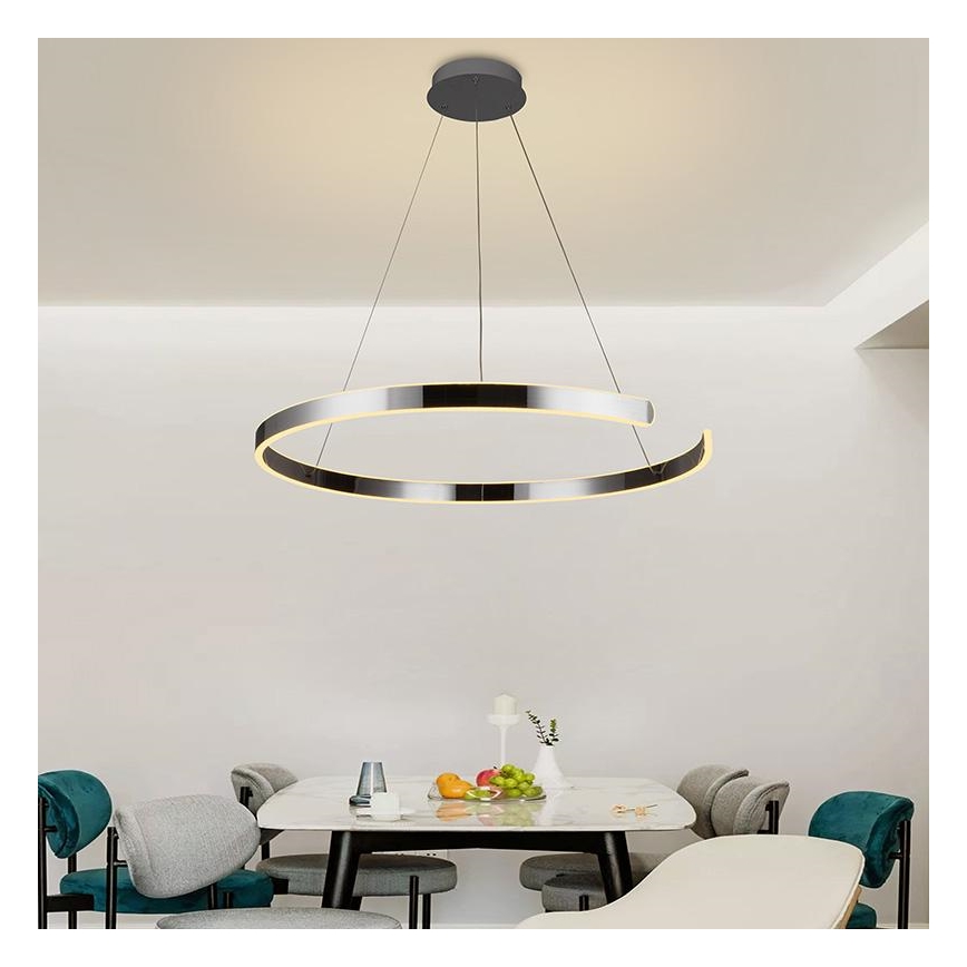 Led Dimmable κρεμαστό φωτιστικό οροφής LED/100W/230V 3000-6500K διάμετρος 80 cm + τηλεχειριστήριο
