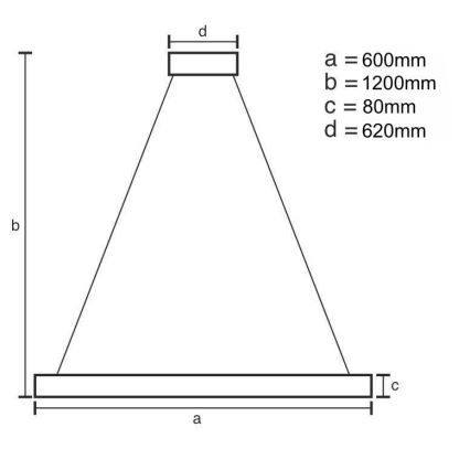 Led Dimmable κρεμαστό φωτιστικό οροφής LED/100W/230V 3000-6500K + τηλεχειριστήριο