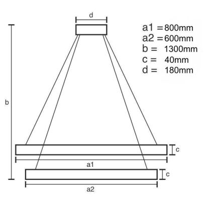 Led Dimmable κρεμαστό φωτιστικό οροφής LED/100W/230V 3000-6500K + τηλεχειριστήριο