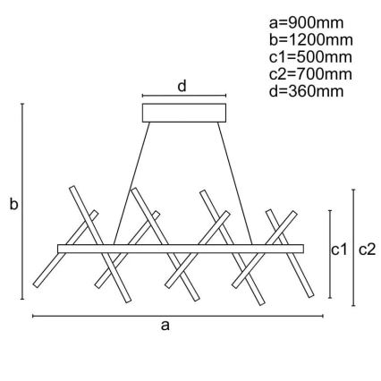 Led Dimmable κρεμαστό φωτιστικό οροφής LED/100W/230V 3000-6500K + τηλεχειριστήριο