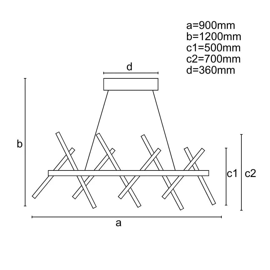 Led Dimmable κρεμαστό φωτιστικό οροφής LED/100W/230V 3000-6500K + τηλεχειριστήριο