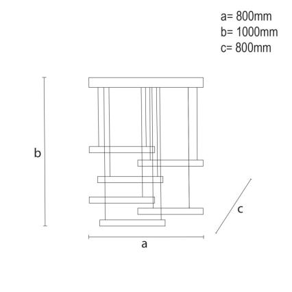 Led Dimmable κρεμαστό φωτιστικό οροφής LED/100W/230V 3000-6500K + τηλεχειριστήριο