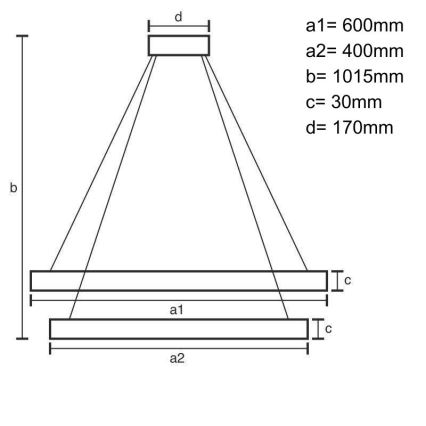 Led Dimmable κρεμαστό φωτιστικό οροφής LED/100W/230V 3000-6500K + τηλεχειριστήριο