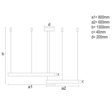 Led Dimmable κρεμαστό φωτιστικό οροφής LED/100W/230V 3000-6500K + τηλεχειριστήριο