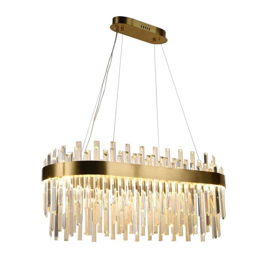 LED Dimming κρύσταλλο πολύφωτο on a string LED/100W/230V 3000-6500K χρυσαφί + τηλεχειριστήριο