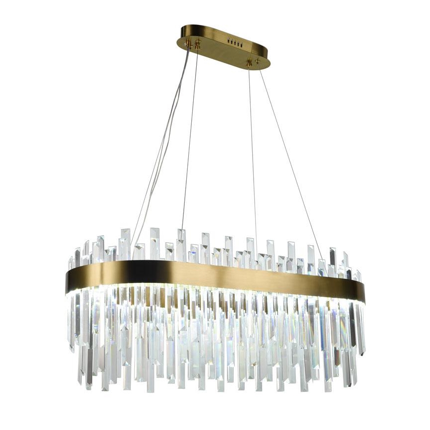 LED Dimming κρύσταλλο πολύφωτο on a string LED/100W/230V 3000-6500K χρυσαφί + τηλεχειριστήριο