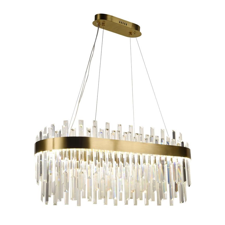 LED Dimming κρύσταλλο πολύφωτο on a string LED/100W/230V 3000-6500K χρυσαφί + τηλεχειριστήριο
