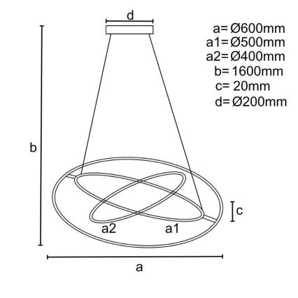 Led Dimmable κρεμαστό φωτιστικό οροφής LED/105W/230V 3000-6500K + τηλεχειριστήριο