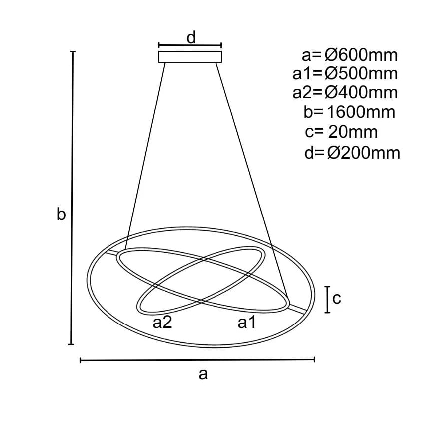 Led Dimmable κρεμαστό φωτιστικό οροφής LED/105W/230V 3000-6500K + τηλεχειριστήριο