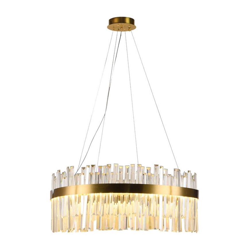 LED Dimming κρύσταλλο πολύφωτο on a string LED/110W/230V 3000-6500K χρυσαφί + τηλεχειριστήριο
