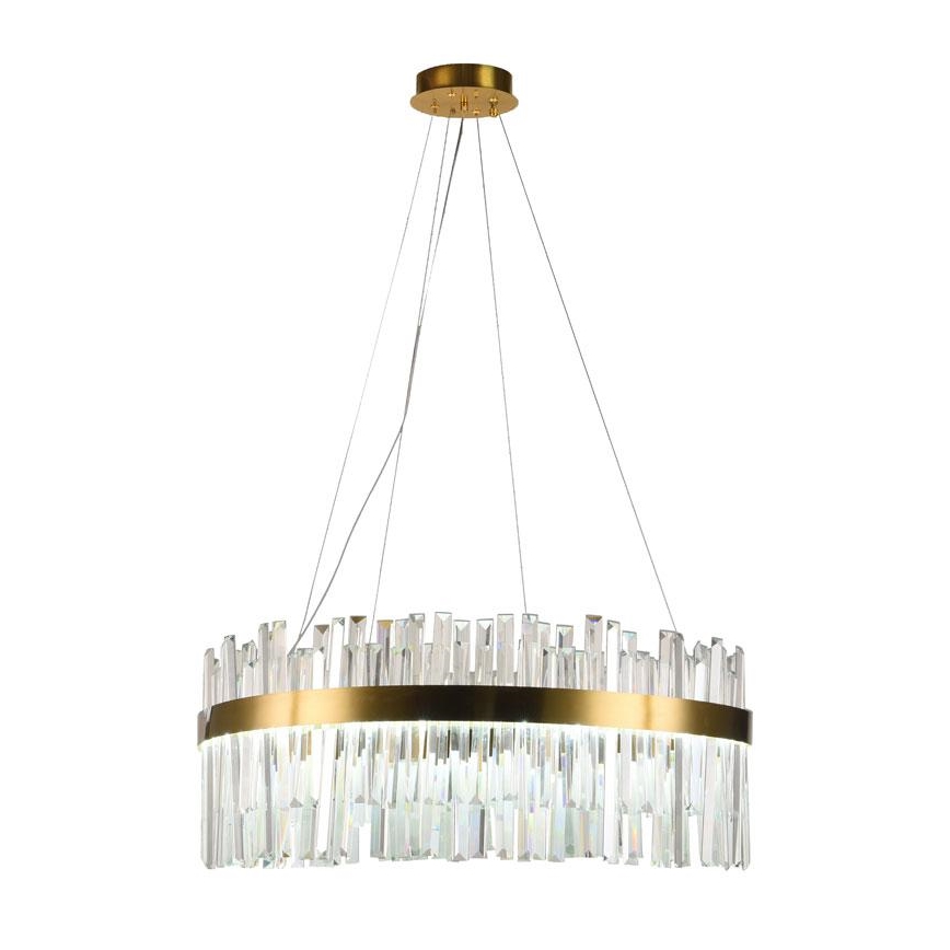 LED Dimming κρύσταλλο πολύφωτο on a string LED/110W/230V 3000-6500K χρυσαφί + τηλεχειριστήριο