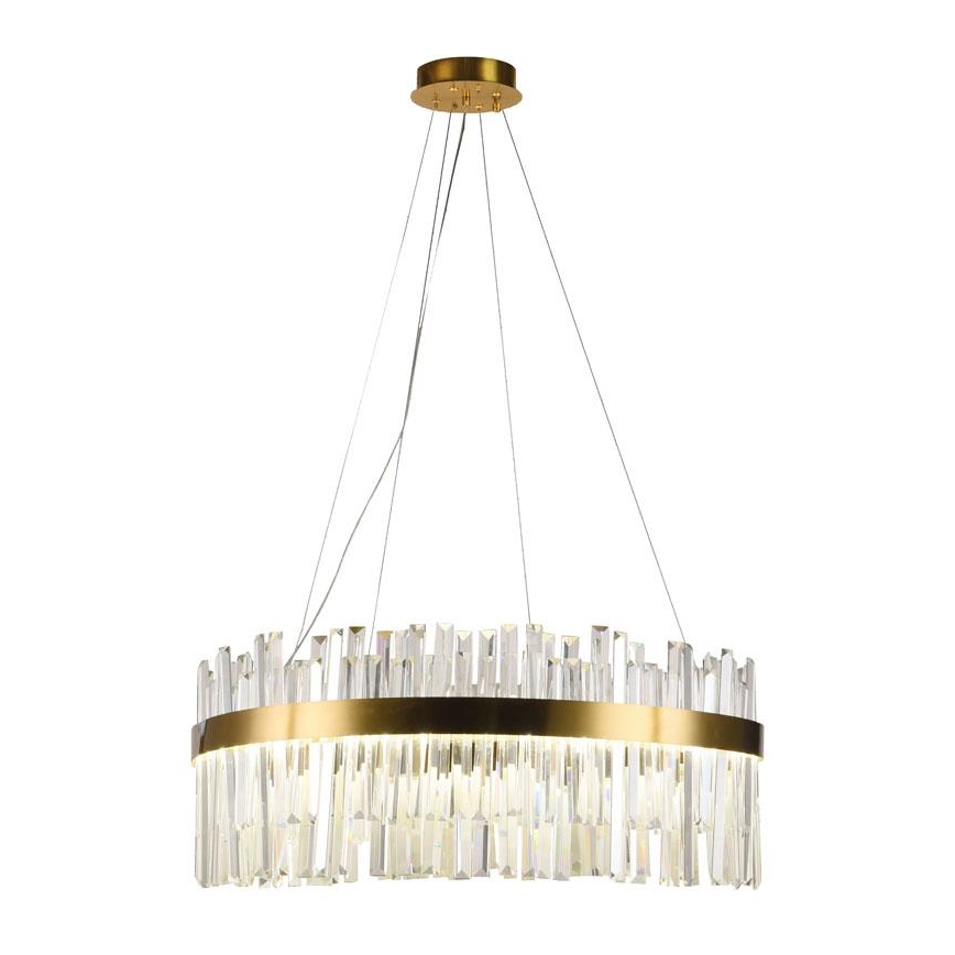 LED Dimming κρύσταλλο πολύφωτο on a string LED/110W/230V 3000-6500K χρυσαφί + τηλεχειριστήριο