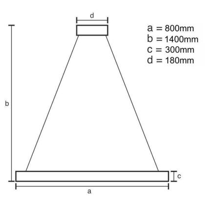 LED Dimming κρύσταλλο πολύφωτο on a string LED/110W/230V 3000-6500K χρυσαφί + τηλεχειριστήριο