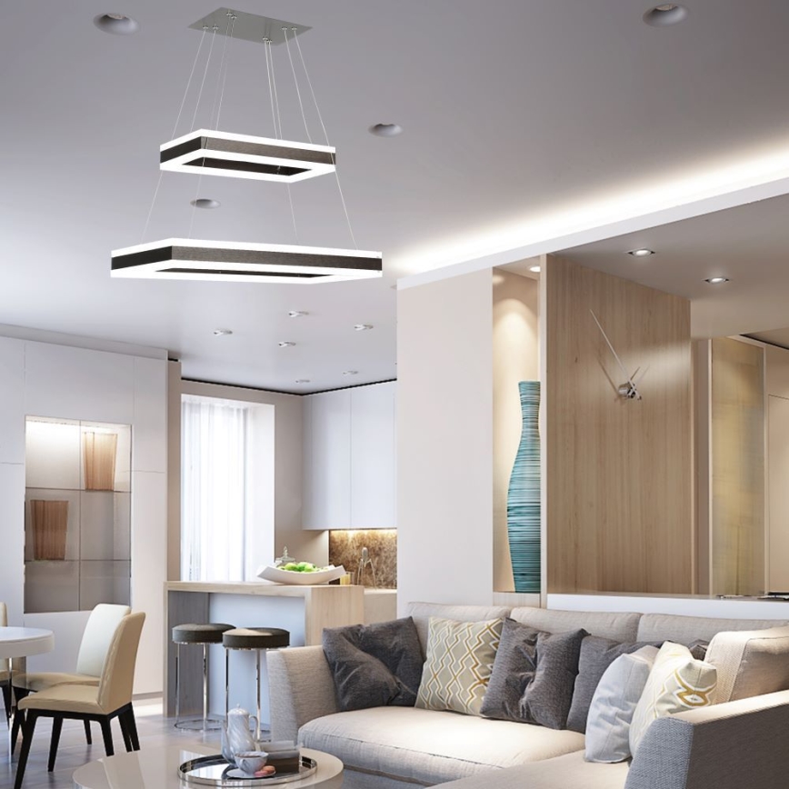 Led Dimmable κρεμαστό φωτιστικό οροφής LED/113W/230V 3000K καφέ