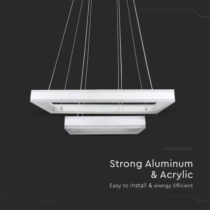 Led Dimmable κρεμαστό φωτιστικό οροφής LED/113W/230V 3000K λευκό